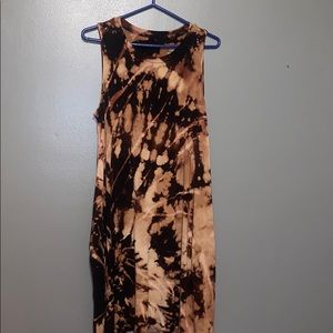 Reverse tie-dye dress